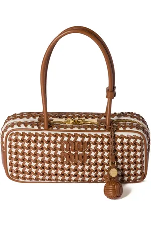 Miu Miu Sac à main Beau en cuir tressé