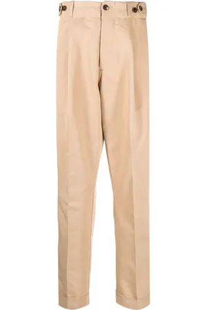 Roberto Cavalli Pantalon droit à détails plissés