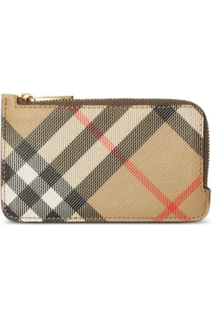 Burberry Porte-cartes zippé à carreaux