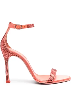 Amina Muaddi Sandales Kim 115 mm à ornements en cristal