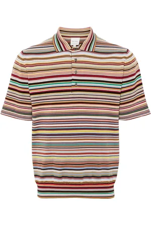 Paul Smith Polo à rayures arc-en-ciel