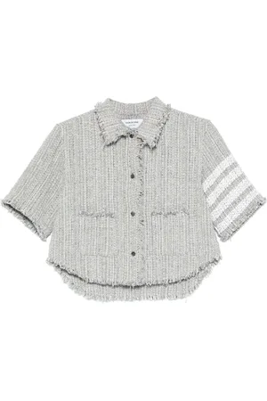 Thom Browne Chemise en tweed à bandes signature