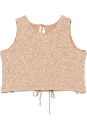 Zhoe & Tobiah Chevron-pointelle tank top