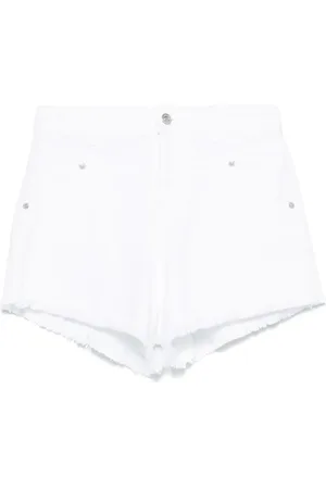 Ermanno Firenze Short en jean à bords francs