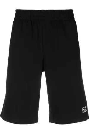 EA7 Short en coton à logo imprimé