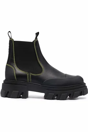 Ganni Bottines chelsea en cuir