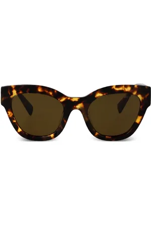 Miu Miu Lunettes de soleil à monture effet écaille de tortue