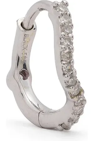 Maria Black Anneau Wave en or blanc 14ct à diamants