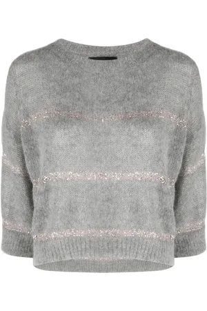 Fabiana Filippi Pull à rayures ornées de sequins