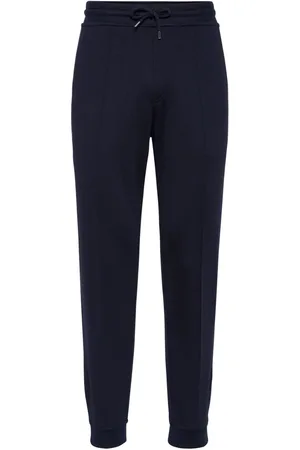 Brunello Cucinelli Pantalon plissé à lien de resserrage