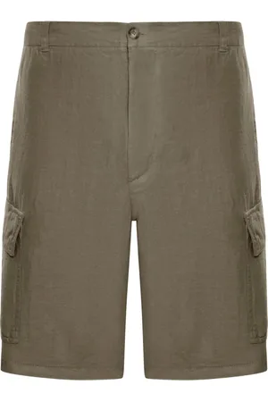 120% Lino Bermuda en lin à poches cargo
