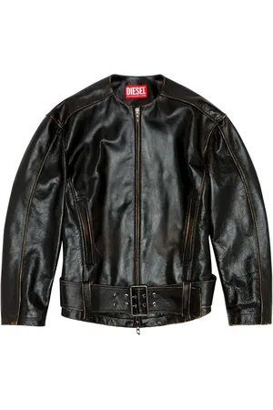 Diesel Veste en cuir L-Margy à design sans col