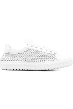 Casadei Baskets à effet métallisé