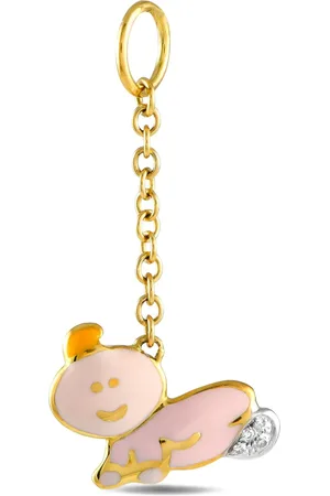 Aaron Basha 18K yellow gold Baby Charm diamond pendant