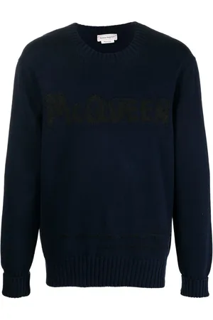 Alexander McQueen Pull à logo en maille intarsia