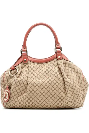 Gucci Sac porté épaule Sukey médium en toile à motif losanges (2016-2024)