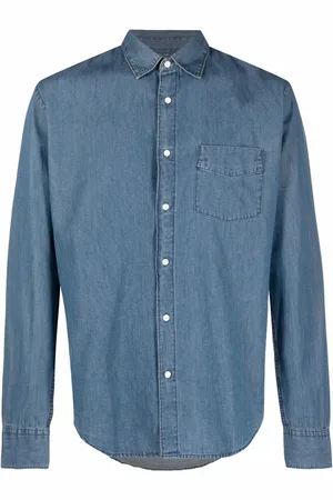 Aspesi Chemise boutonnée en jean à poche poitrine