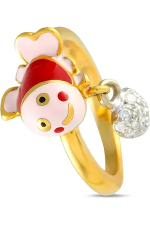 Aaron Basha 18K yellow gold Clown Fish diamond ring