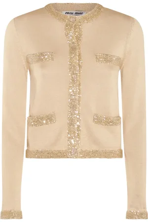 Miu Miu Cardigan crop à sequins