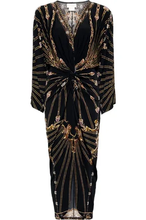 Camilla Robe longue à détail torsadé sur le devant