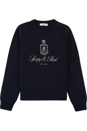 Sporty & Rich Logo-embroidered jumper