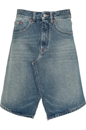 Maison Margiela Jupe en jean à effet délavé