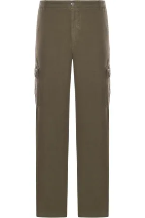 120% Lino Pantalon en lin à poches cargo