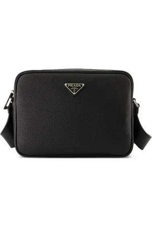 Prada Logo-plaque leather shoulder bag