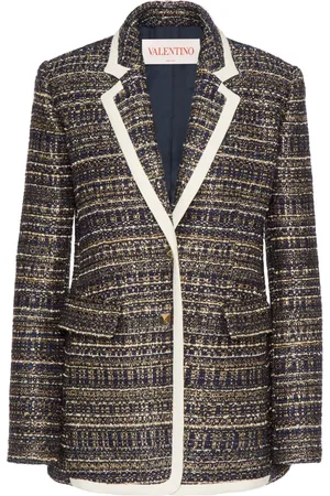 VALENTINO GARAVANI Blazer en tweed à ornements Rockstud