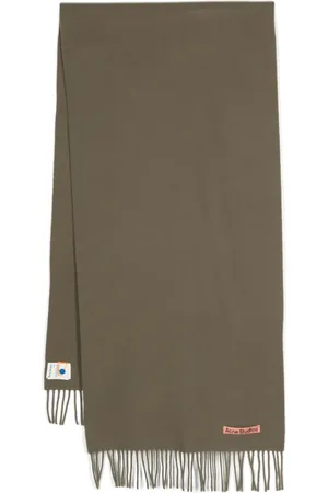 Acne Studios écharpe en laine à logo appliqué