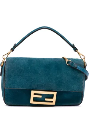 Fendi 2010-2025 Mini Suede Baguette satchel
