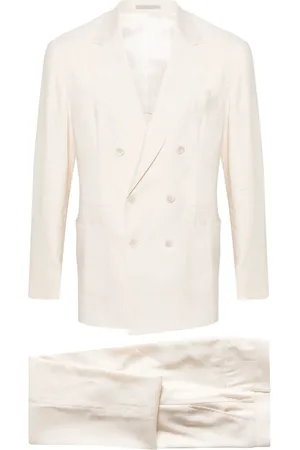 Brunello Cucinelli Costume à veste à boutonnière croisée