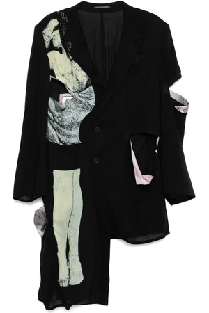 YOHJI YAMAMOTO Blazer à imprimé graphique