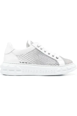 Casadei Baskets à effet métallisé