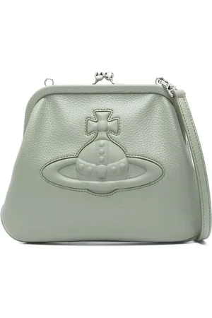 Vivienne Westwood Pochette en cuir à logo Orb embossé