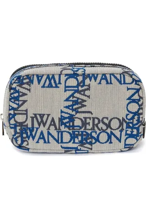 J.W.Anderson Pochette zippée en toile à logo en jacquard