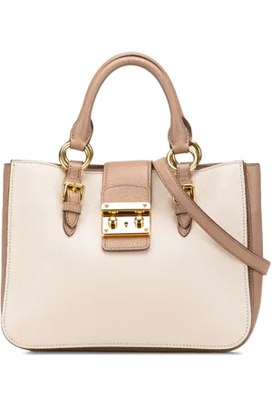 Miu Miu 2010-2024 Bicolor Goatskin Madras satchel