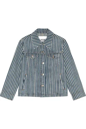 Ganni Veste en jean à rayures