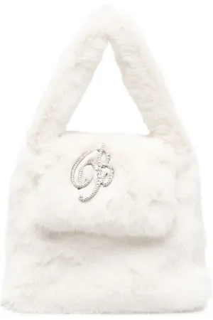 BLUMARINE Sac à main en fourrure artificielle à logo