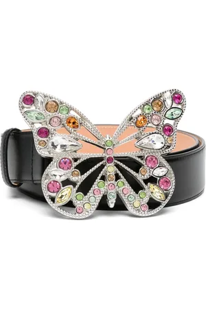 BLUMARINE Ceinture en cuir à boucle papillon