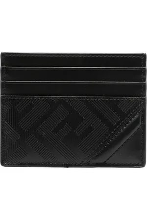 Fendi Porte-cartes en cuir à logo embossé