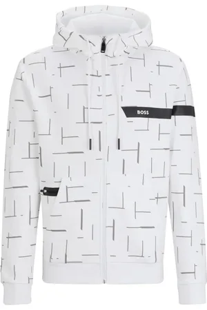 HUGO BOSS Hoodie zippé à lien de resserrage
