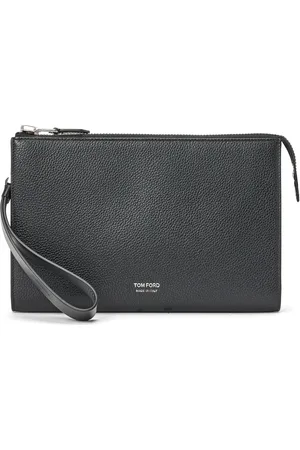Tom Ford Pochette en cuir à logo imprimé