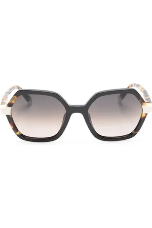 Etnia Barcelona Lunettes de soleil géométriques à logo gravé