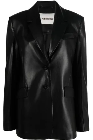 Nanushka Blazer boutonné à revers crantés