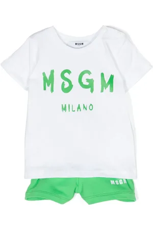 Msgm Ensemble haut-short en coton à logo imprimé