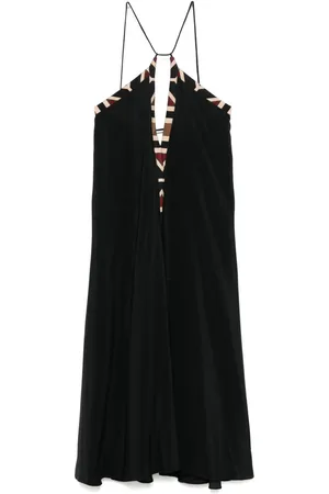 VOLANTIS Robe mi-longue à rayures