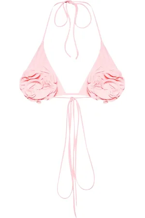 MAGDA BUTRYM Haut de bikini à fleurs appliquées