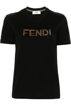 Fendi T-shirt à logo brodé de sequins