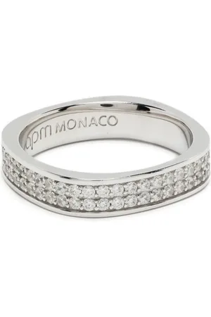 APM Monaco Bague Chunky pavée de zircons